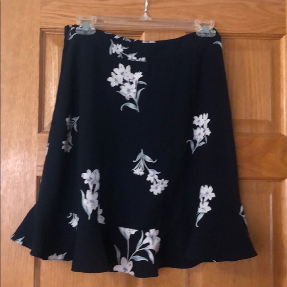 Navy Wrap Skirt - Picture 2 of 4